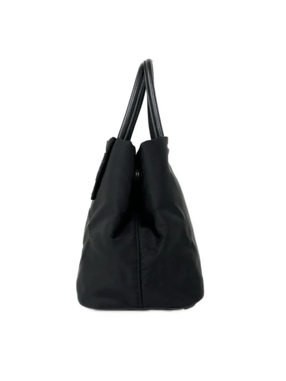 Prada Tote Logo Jacquard Black Ribbon Leather - Picture 4 of 10